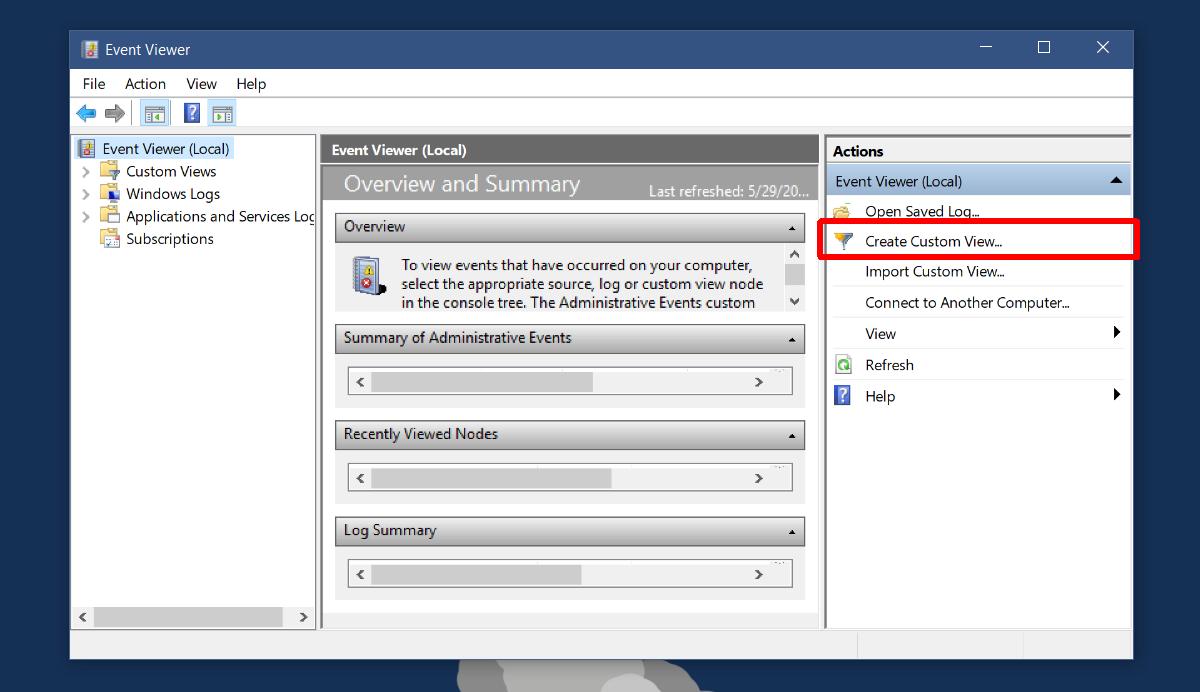 Recent views. Программа для отображения ЛОГОВ Windows. Программа для просмотра ЛОГОВ Windows. Log Summary in event viewer. Connect to another Computer.