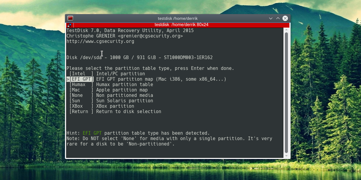 linux testdisk recover files