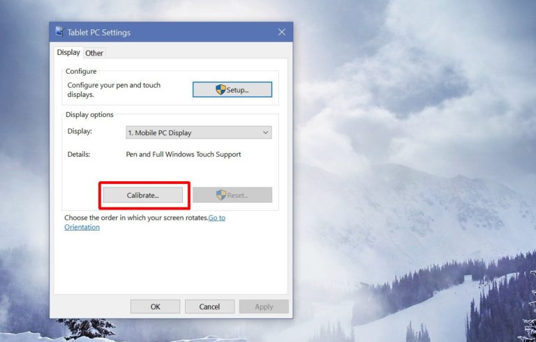 How To Calibrate The Touch Screen On Windows 10