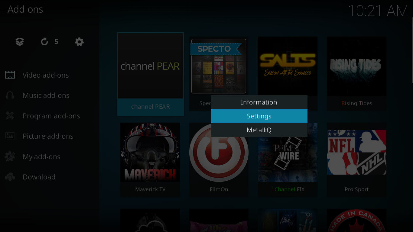 Channel Pear Kodi Add-on, Installation Tutorial and Discovery