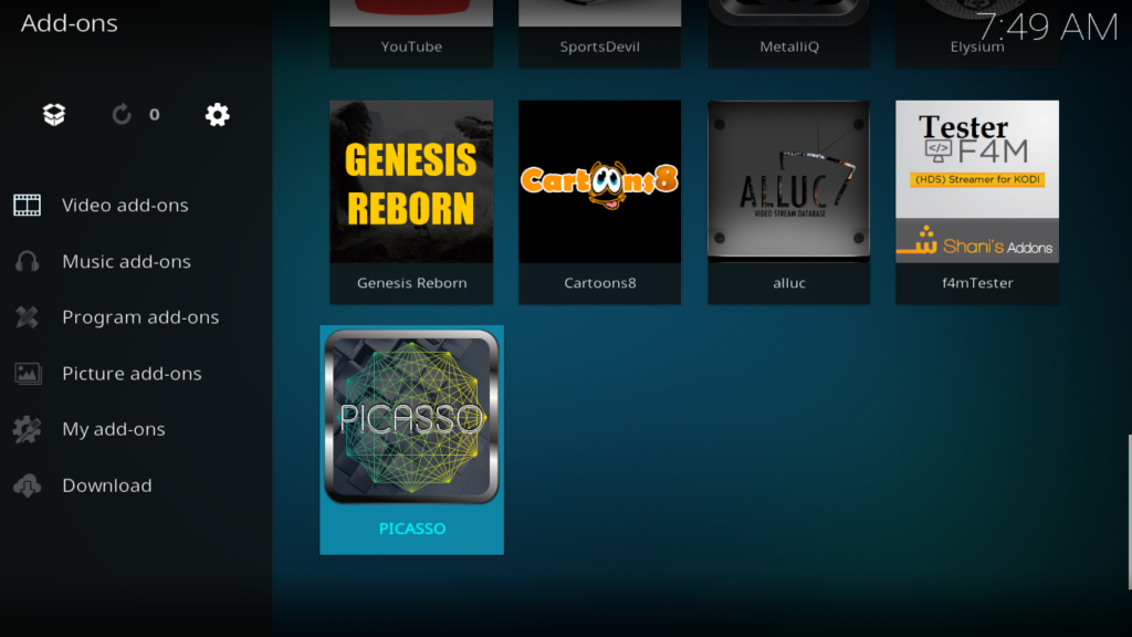 Picasso Kodi Add-on, Alternative To Evolve - Installation And Guided Tour