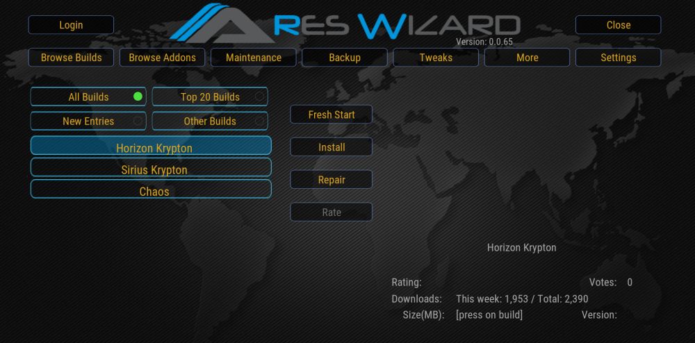 Ares wizard