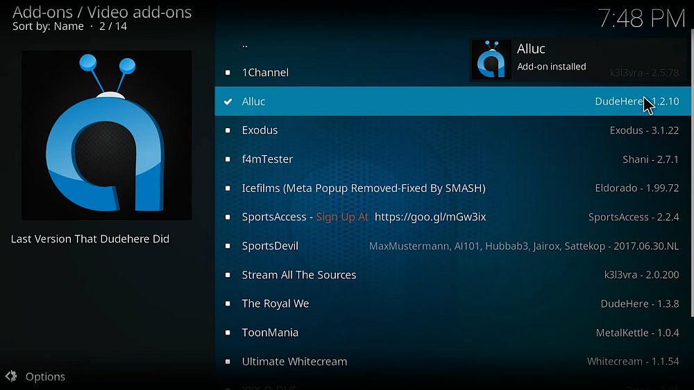 Alluc Kodi addon watch Supernatural