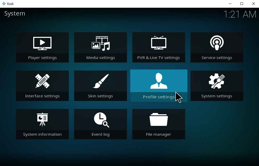 kodi second profile show all add ons from fist profile