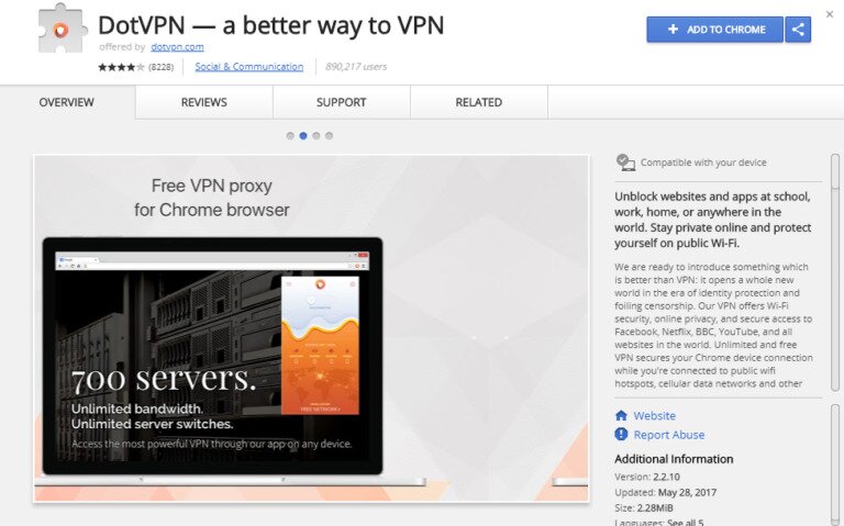 Best Chrome VPN Extensions Reviewed For 2024   DotVPN Chrome Extension 768x479 1 