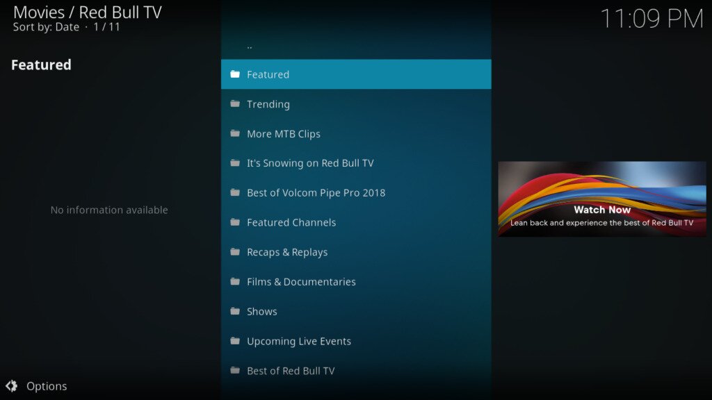 Watching Red Bull TV on Kodi With The Red Bull TV Add-on