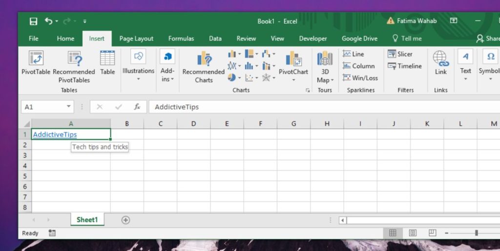 How To Set Custom Hyperlink Tool-tip Text In MS Excel