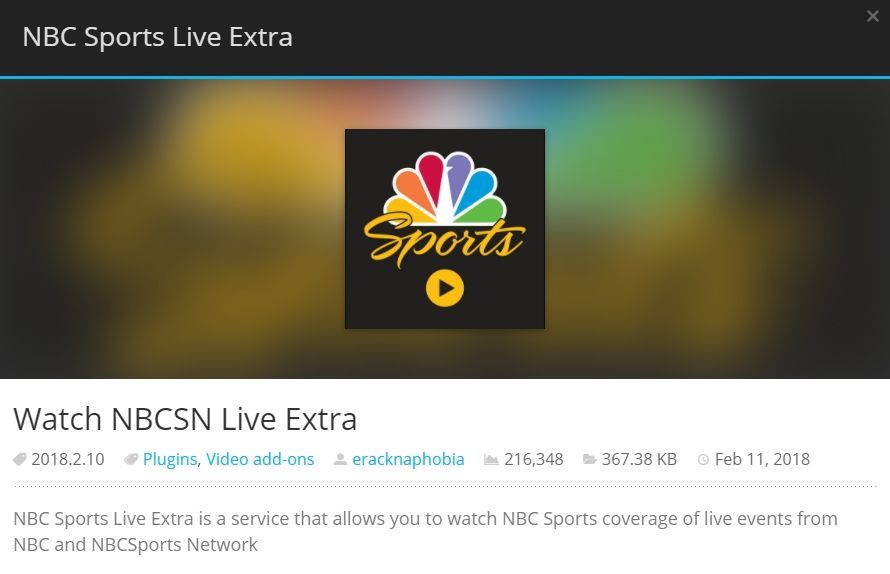 Best Kodi Sports Addon 3 -NBC Sports