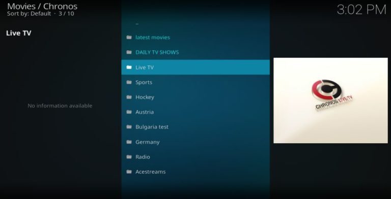 Chronos Kodi Addon: Stream German-Language Content Online on Kodi