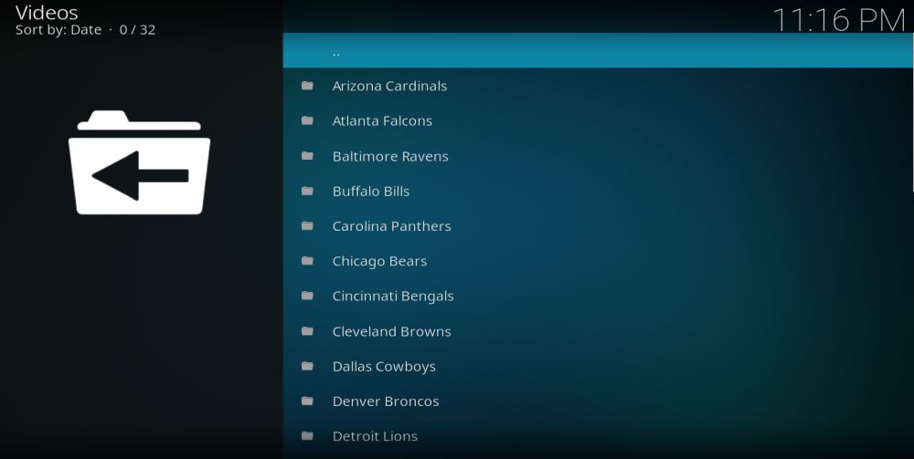 NFL Teams Kodi Addon: Stream the NFL from Anywhere