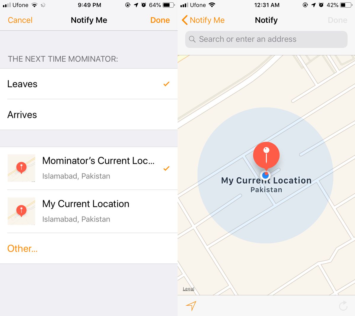 location alerts iphone