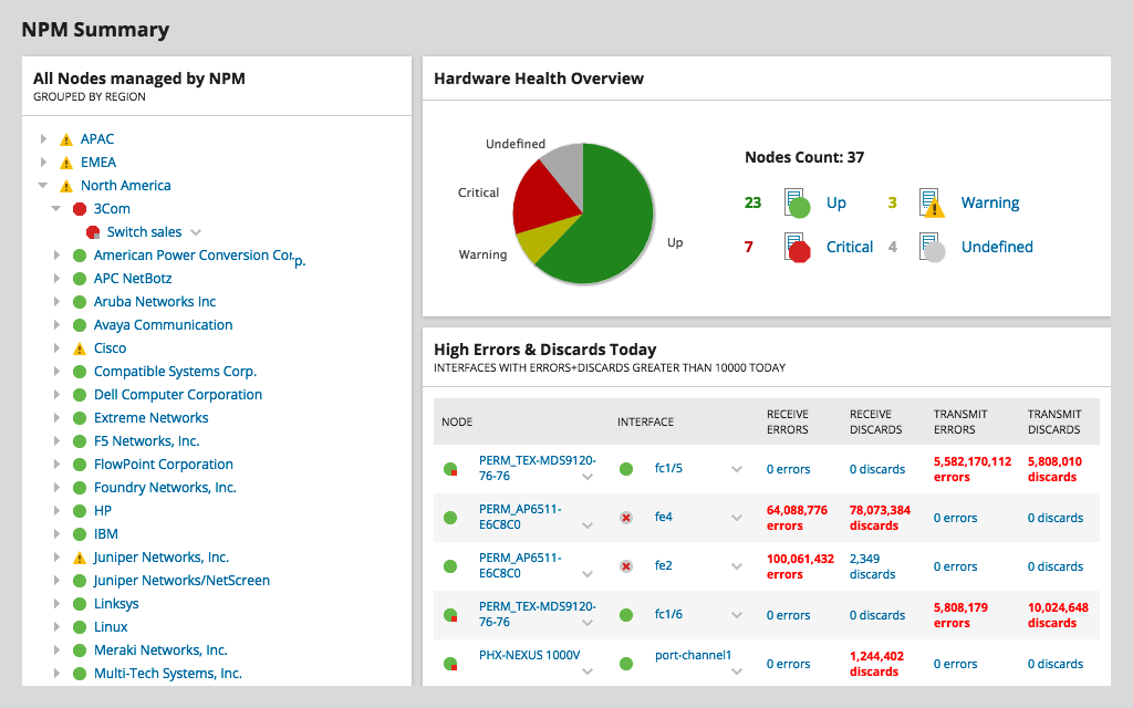 SolarWinds-NPM-Network-Summary