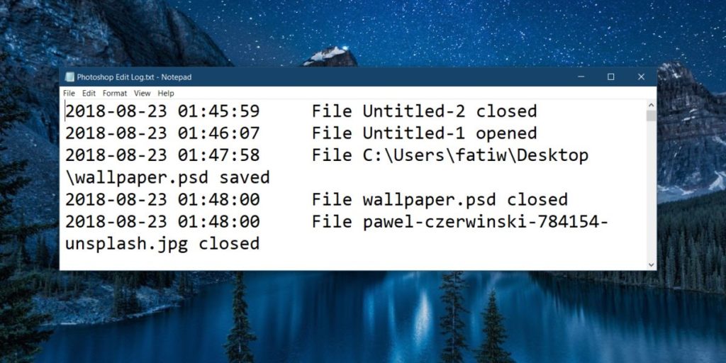 how-to-save-photoshop-file-history-to-a-text-file