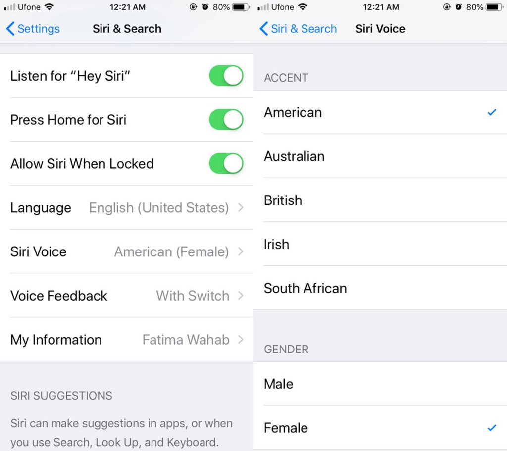 How To Change Siri's Accent On iOS 12