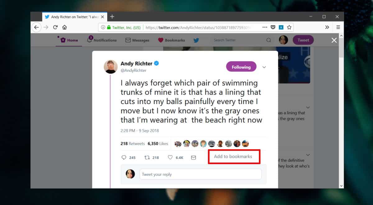 How To Save Twitter Bookmarks In Firefox