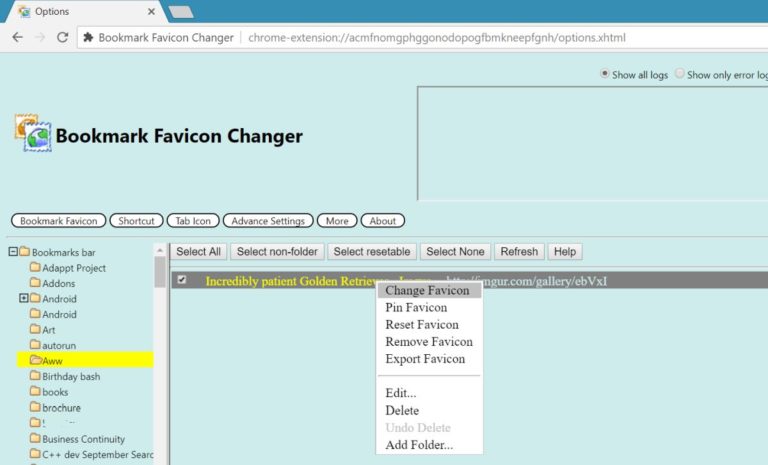 How To Change A Bookmark Favicon In Chrome