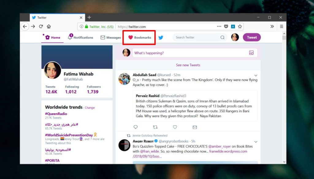 How To Save Twitter Bookmarks In Firefox