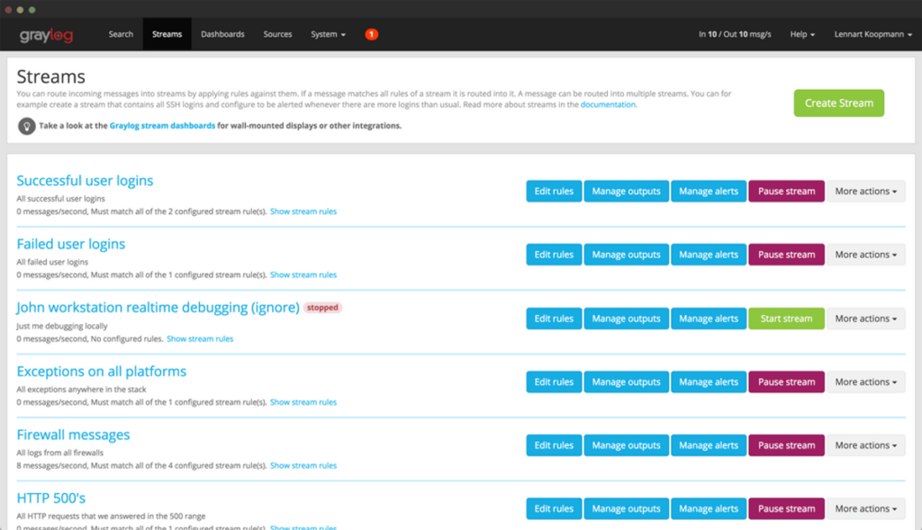 Настройка graylog для linux