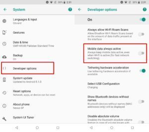How to automatically disable mobile data on WiFi on Android