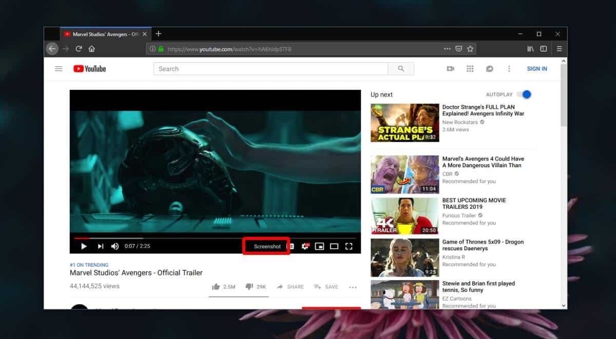 How To Screenshot YouTube Videos [Firefox]