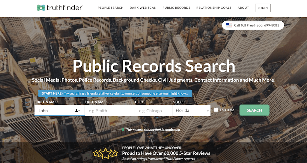 Public scanner. Truthfinder. Free public record search.