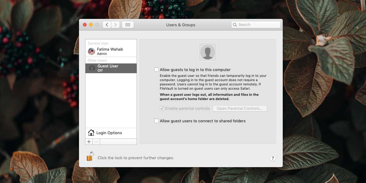 How to enable/disable the Guest user on macOS