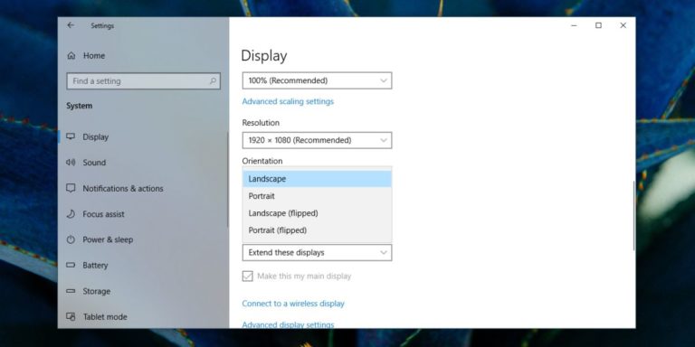 How to fix the screen turned sideways on Windows 10