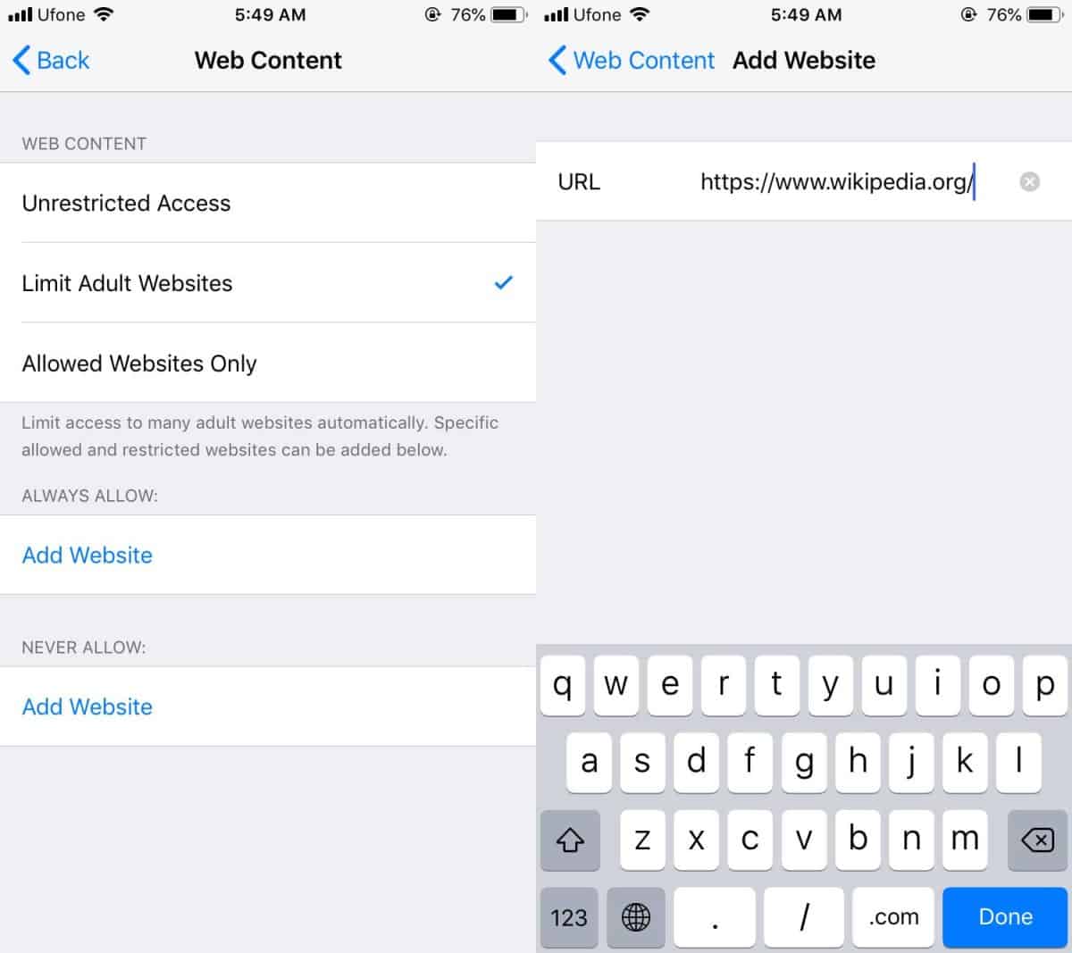 How To Block Websites On Ios