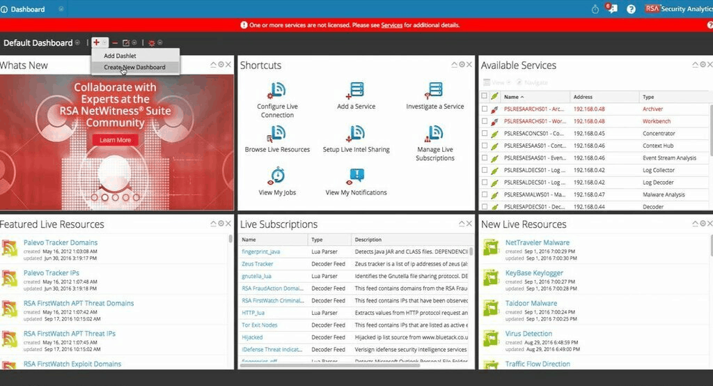 RSA NetWitness Screenshot