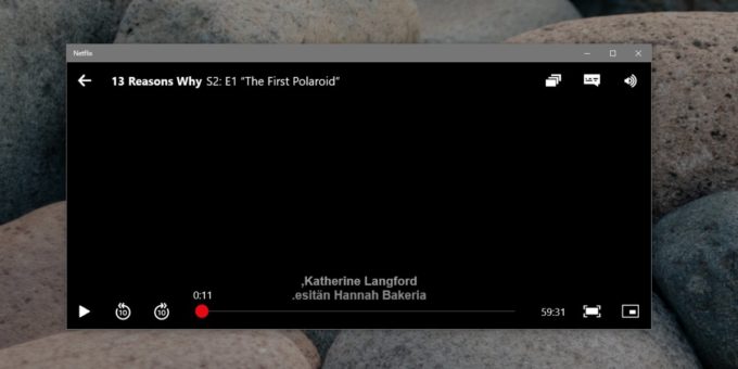 How to load external subtitles in Netflix UWP app on Windows 10