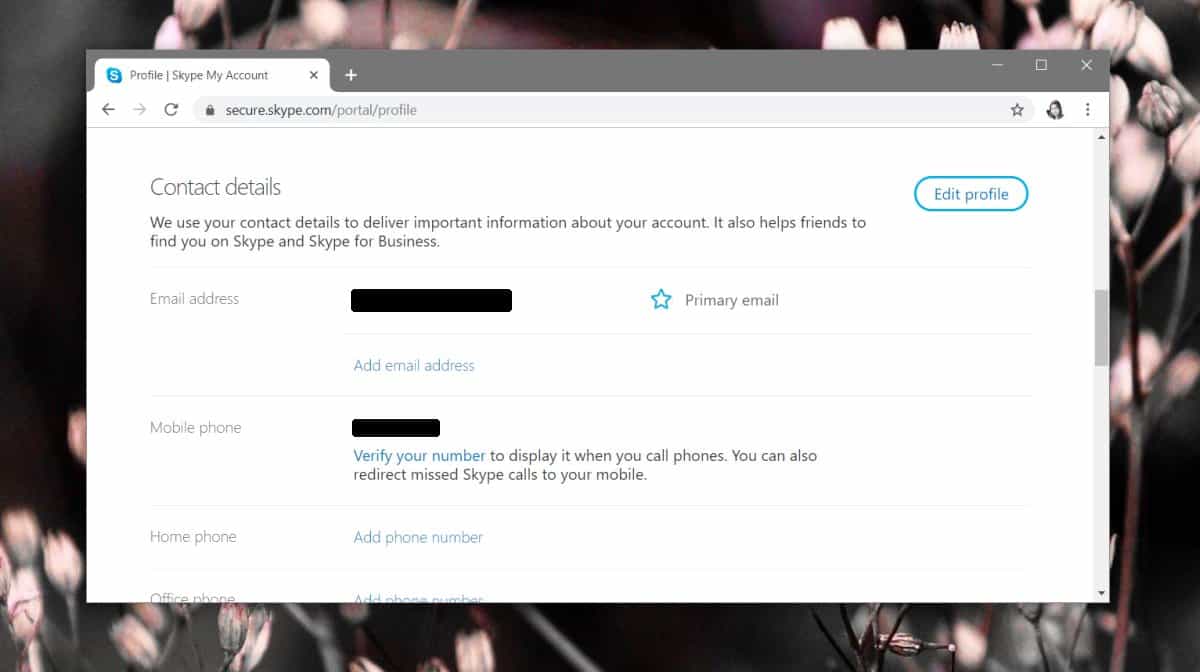 how to update your skype email address