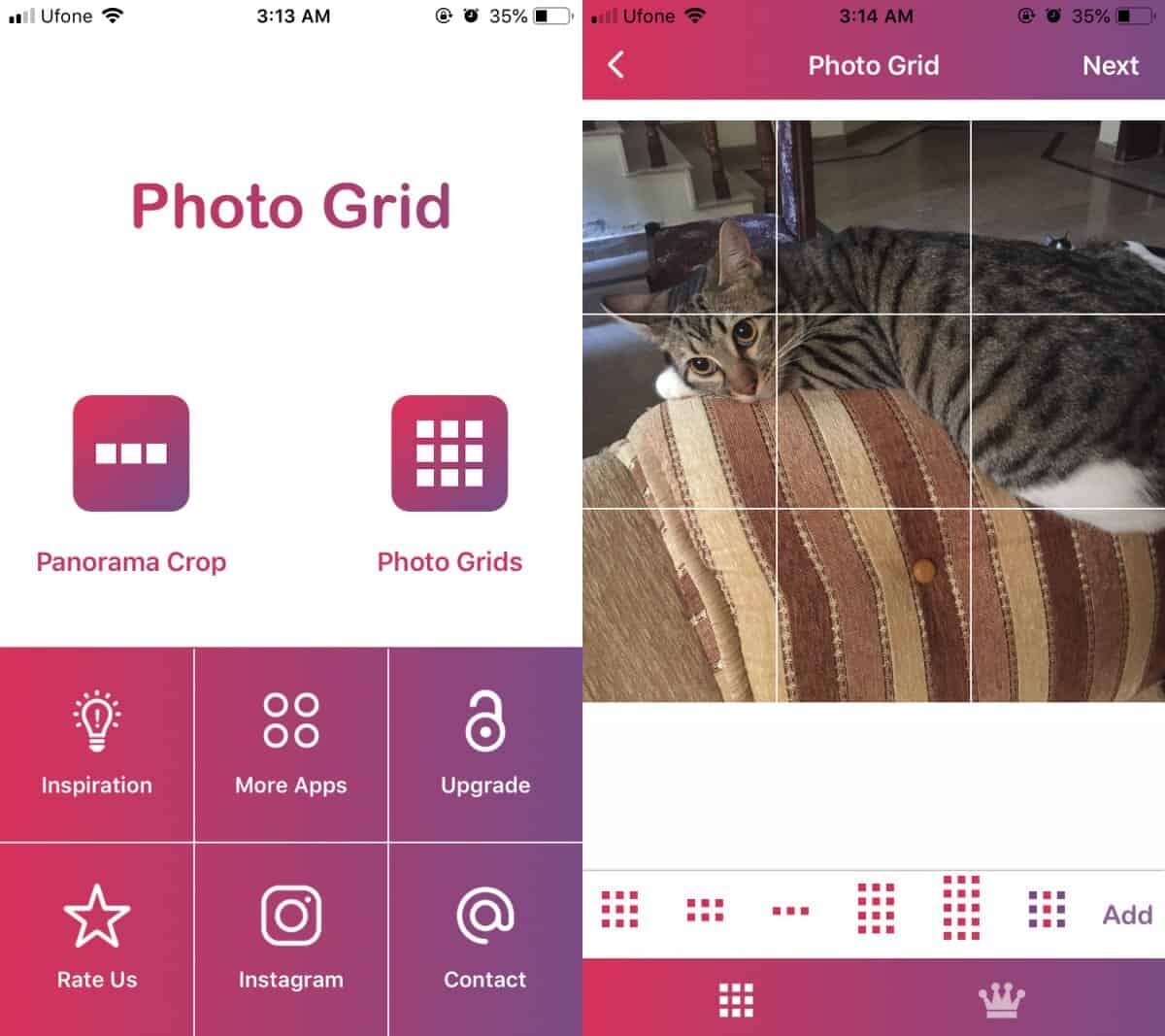 How to create an Instagram 3x3 grid post on iOS