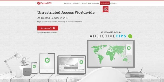 ExpressVPN - recomendado por AddictiveTips