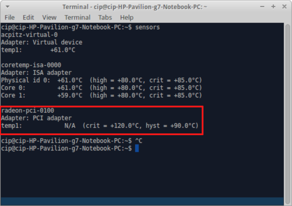 ubuntu check temperature