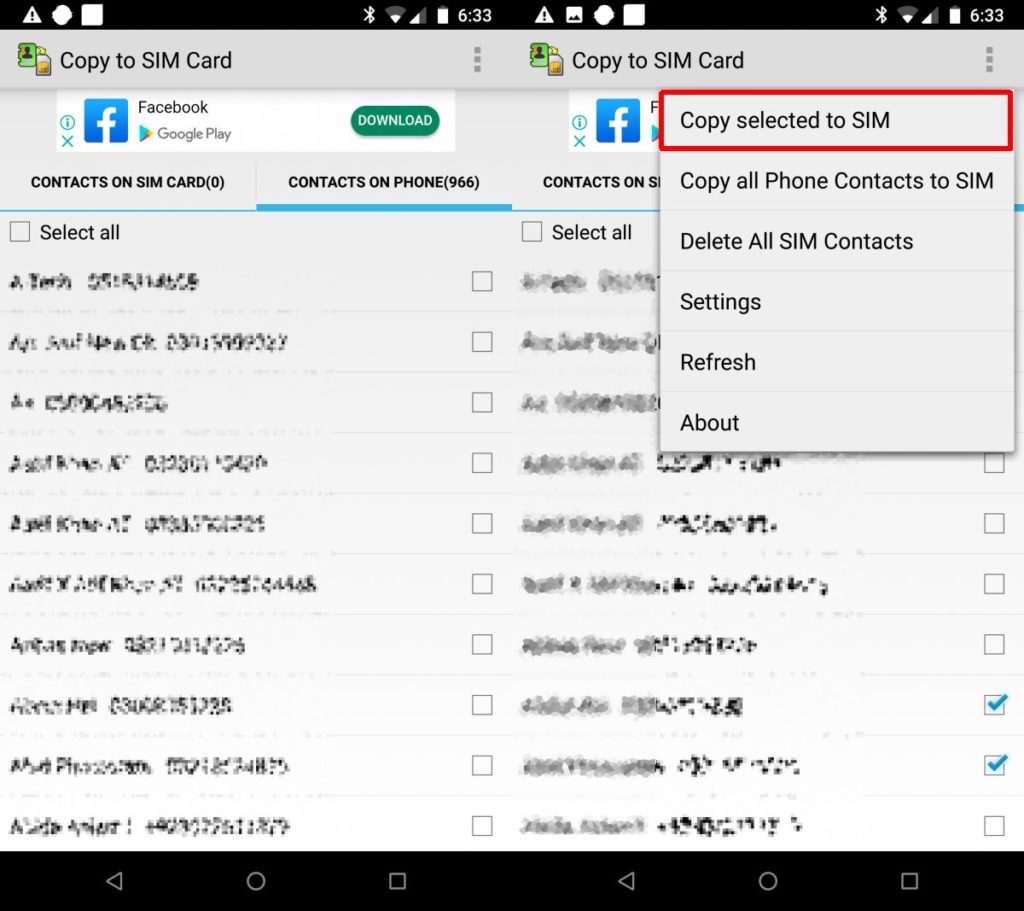 comment mettre ses contacts sur carte sim android