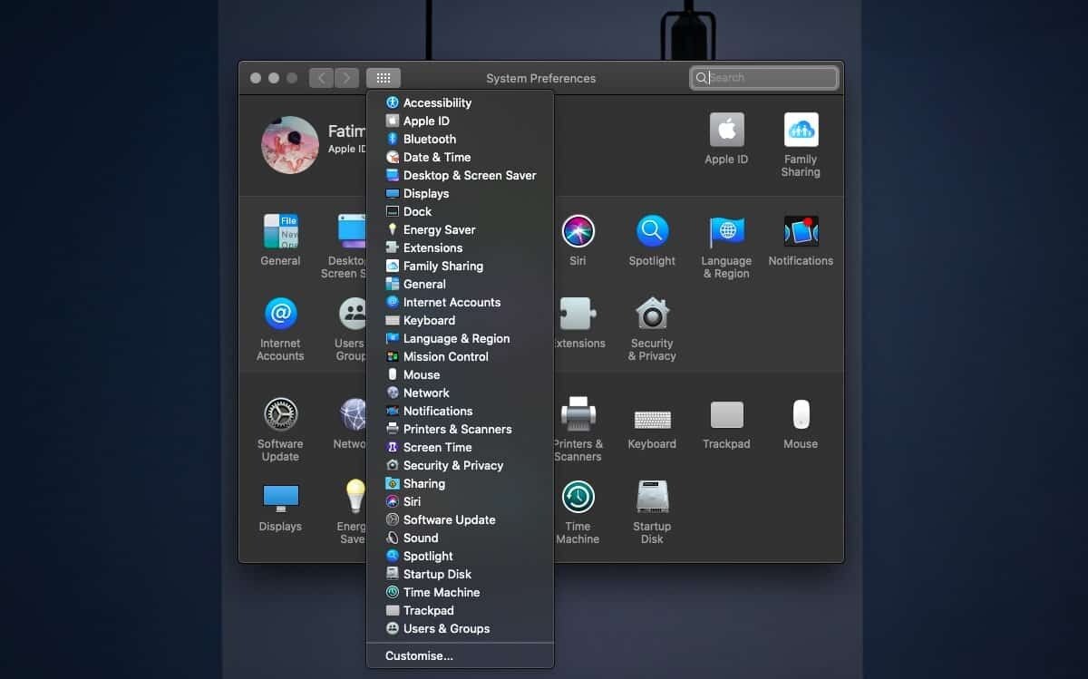 How to hide panels from System Preferences on macOS