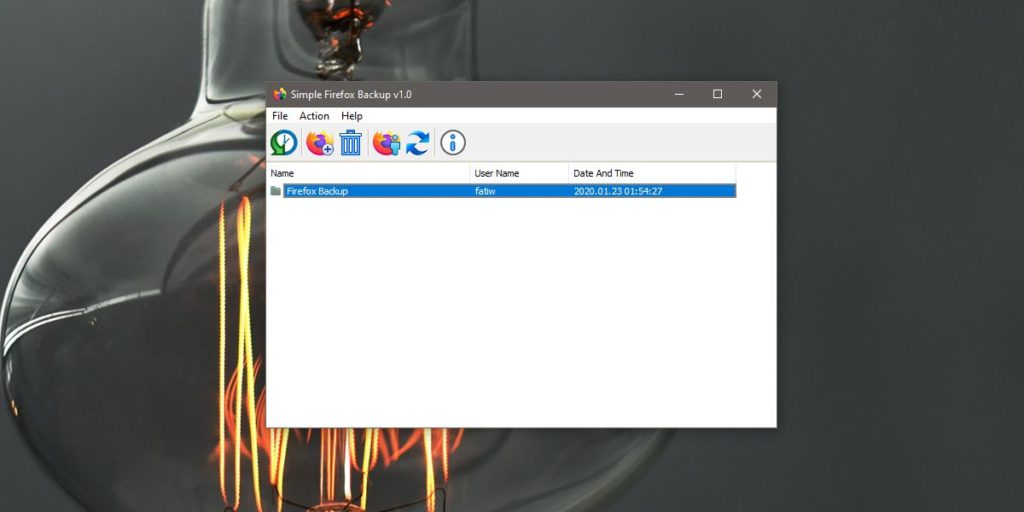 backup firefox profile windows 10