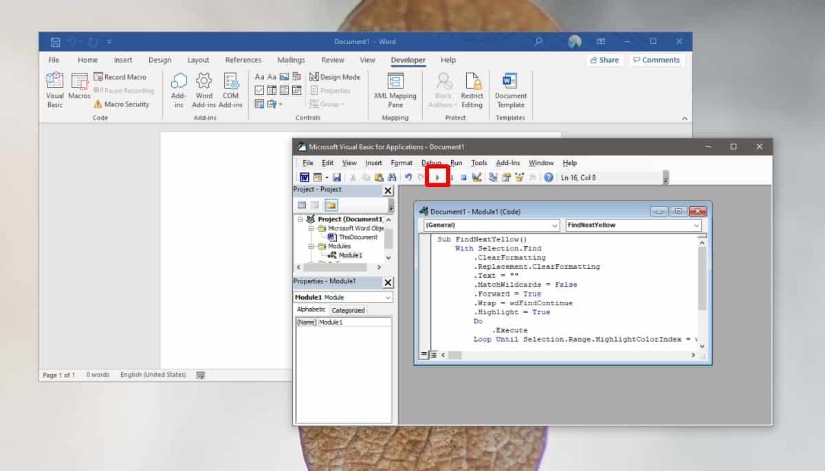 how to open microsoft visual basic for applications