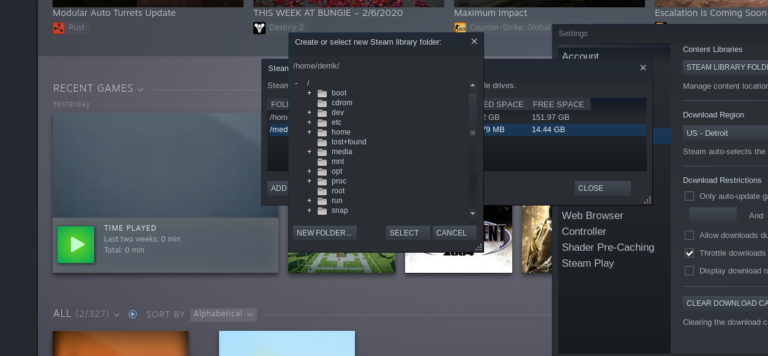 How to download Steam games to USB on Linux