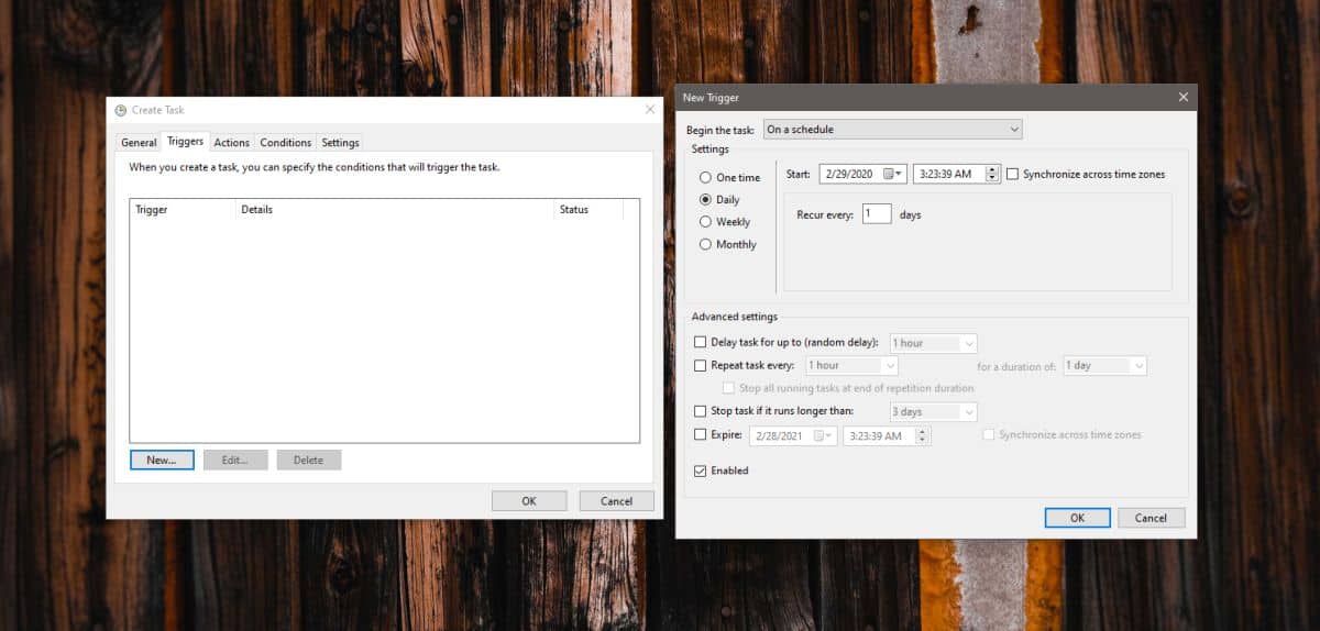 How to create a wake timer for Windows 10