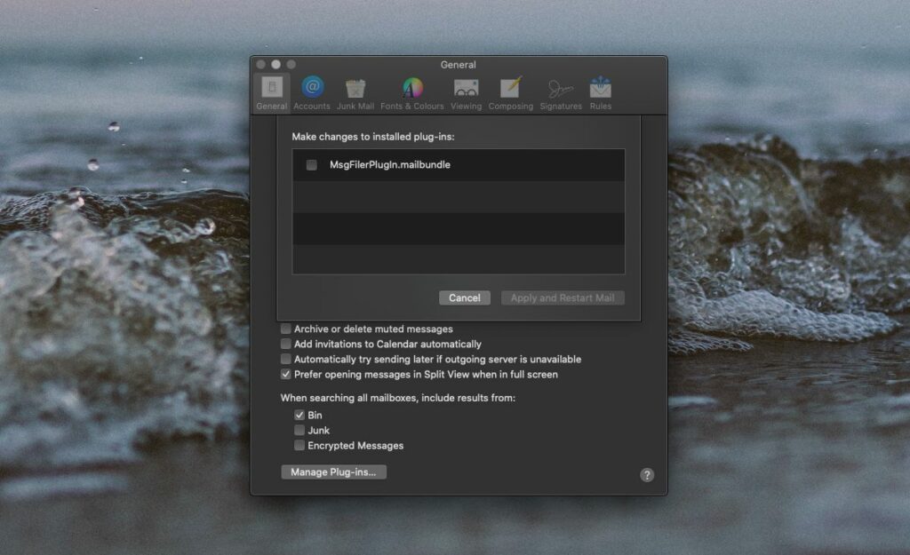 mac mail plugin