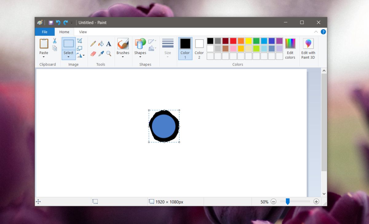 make a transparent background in paint 3d