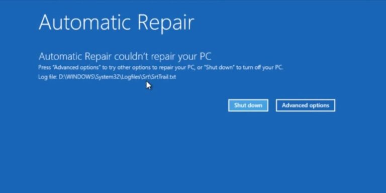 Fix the Windows 10 Automatic Repair Loop when Startup Repair Fails