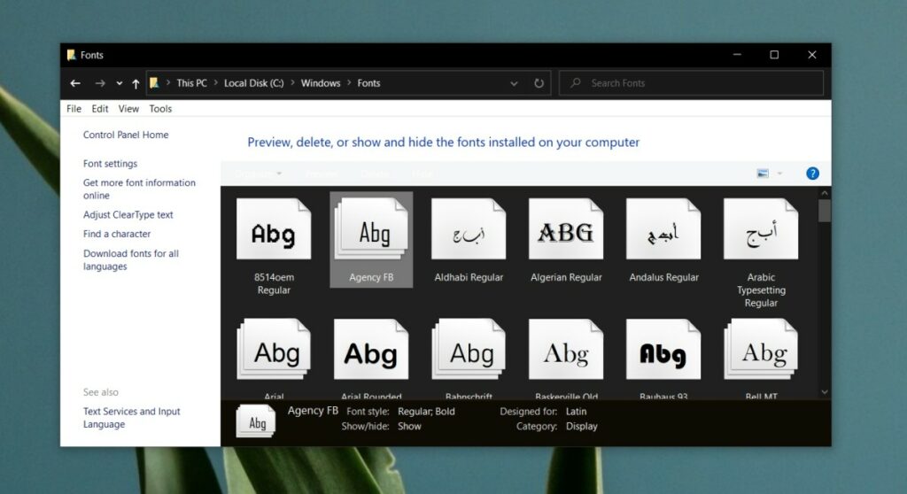 How To Fix Installed Fonts Not Showing On Windows 10