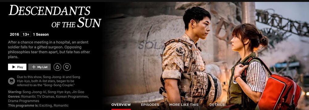 How to watch and stream Descendants of the Sun - 2018-2018 on Roku