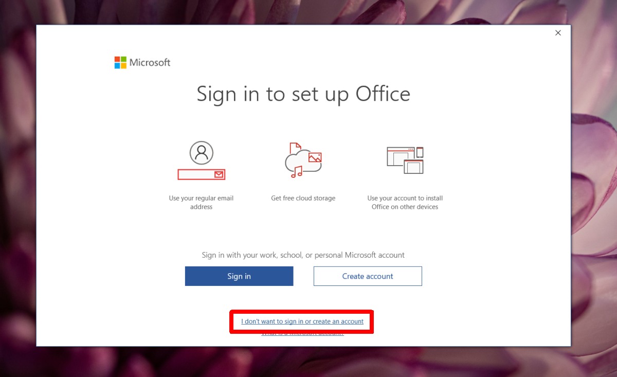 create a microsoft account for office 365