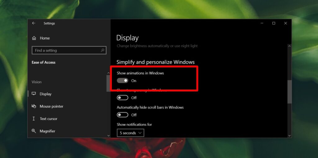 How to enable/disable screenshot flash on Windows 10