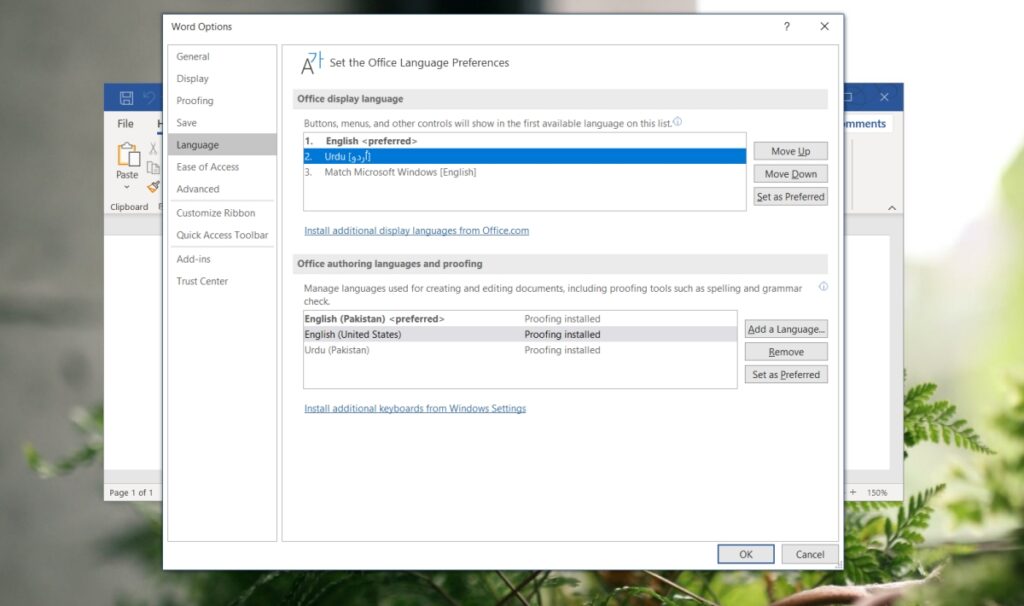 how to change language in microsoft 365 admin center