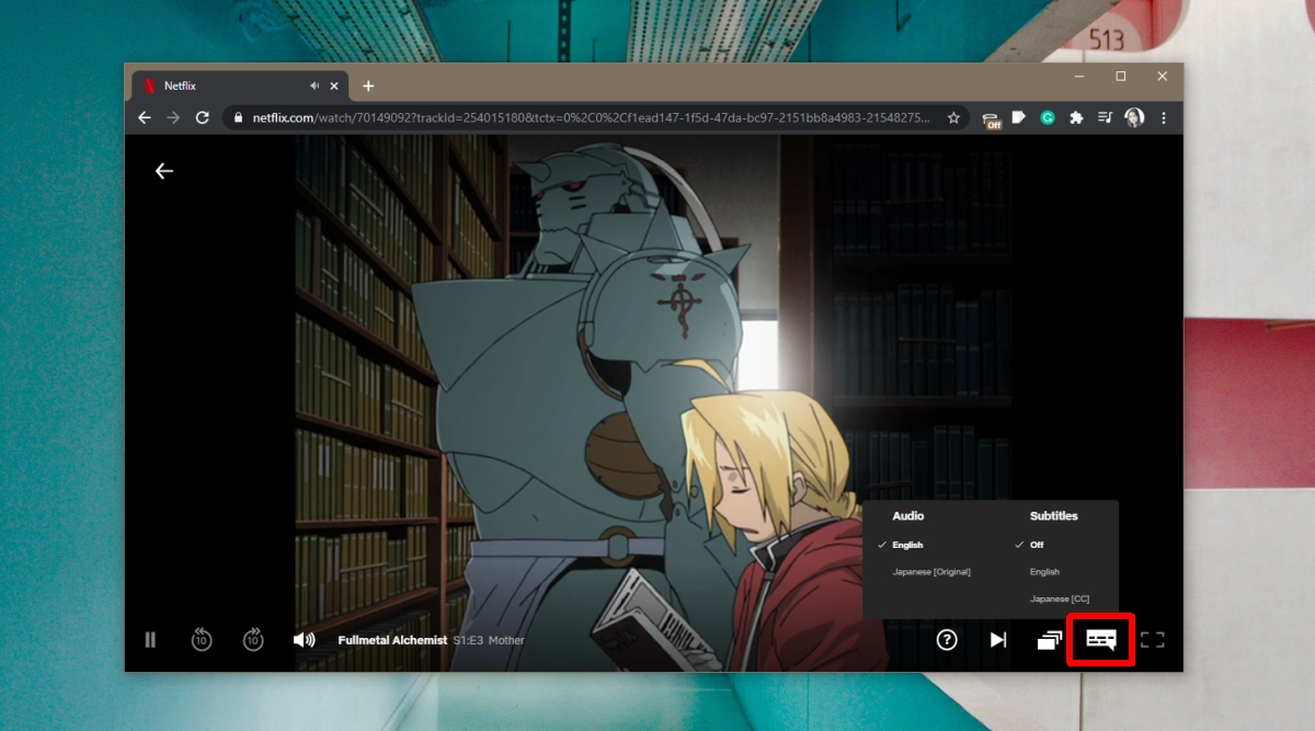 remove subtitles from netflix