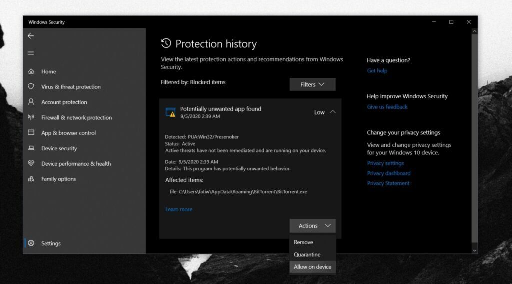 How To Fix 'Potentially Unwanted App Found' Message On Windows 10